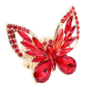 RED BUTTERFLY RING